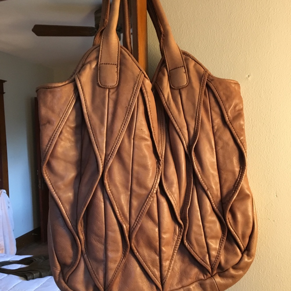 Lucky Penny Large Soft Brown Leather Handbag